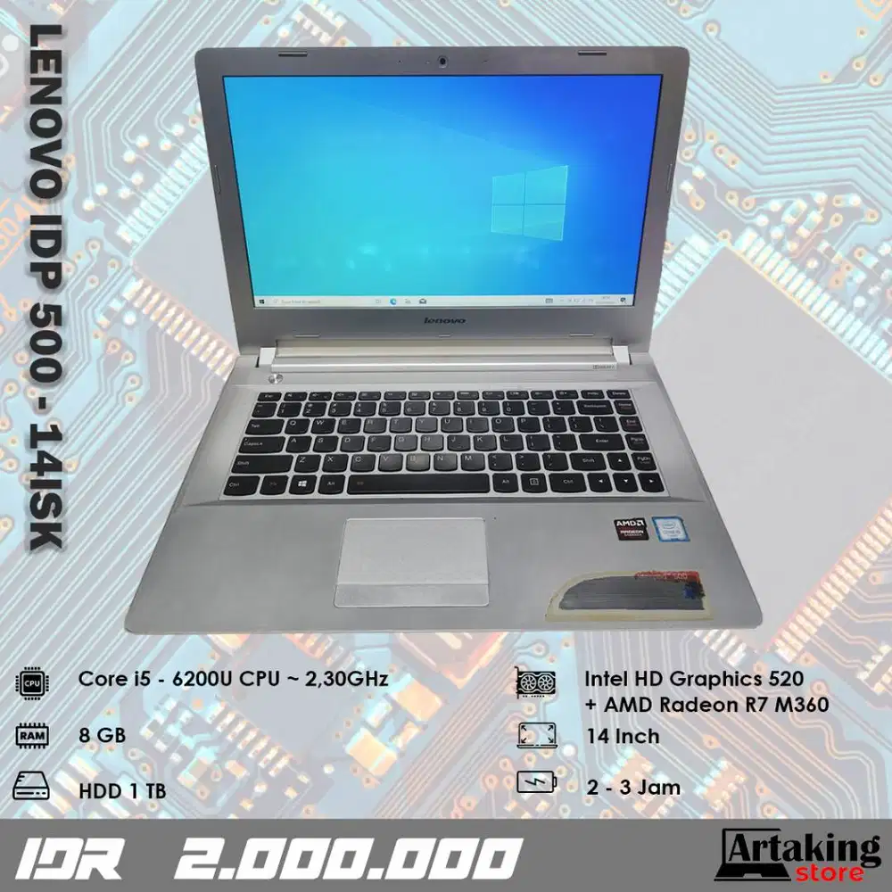 Lenovo Ideapad 500 - 14ISK - Core i5 - Gen 6 th - Ram 8 GB - Normal