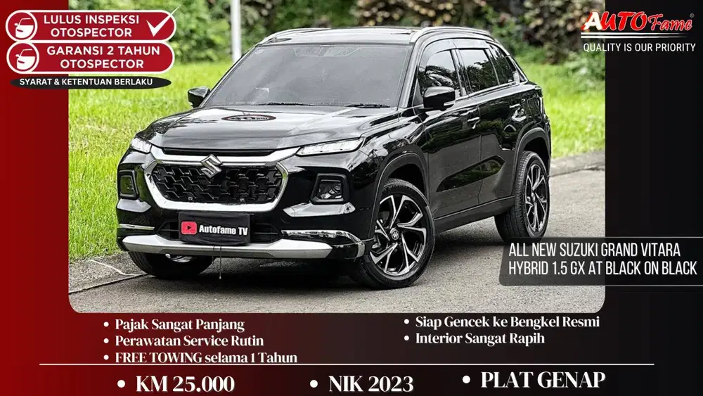 Suzuki Grand Vitara Hybrid 1.5 GX AT Black On Black NIK 2023
