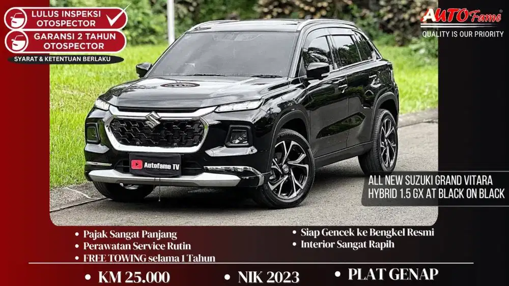 Suzuki Grand Vitara Hybrid 1.5 GX AT Black On Black NIK 2023
