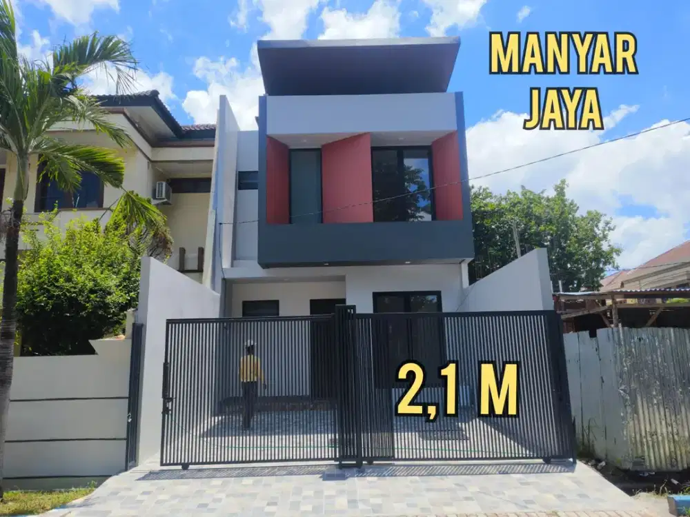 TURUN HARGA, BARU GRESS RUMAH MINIMALIS MANYAR JAYA 2 LANTAI. DEKAT SEMOLOWARU, NGINDEN, KAMPUS, SEKOLAH, KLAMPIS, MERR, Dsb