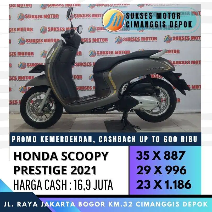 HONDA SCOOPY PRESTIGE 2021 CASH KREDIT CC/PAYLATER ADM 0%
