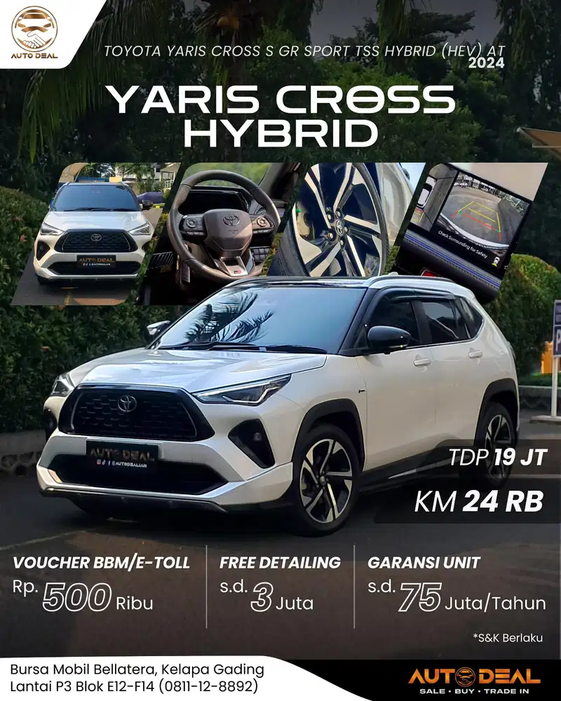 Toyota Yaris Cross hybrid hv 2024 pakai 2025 tipe S