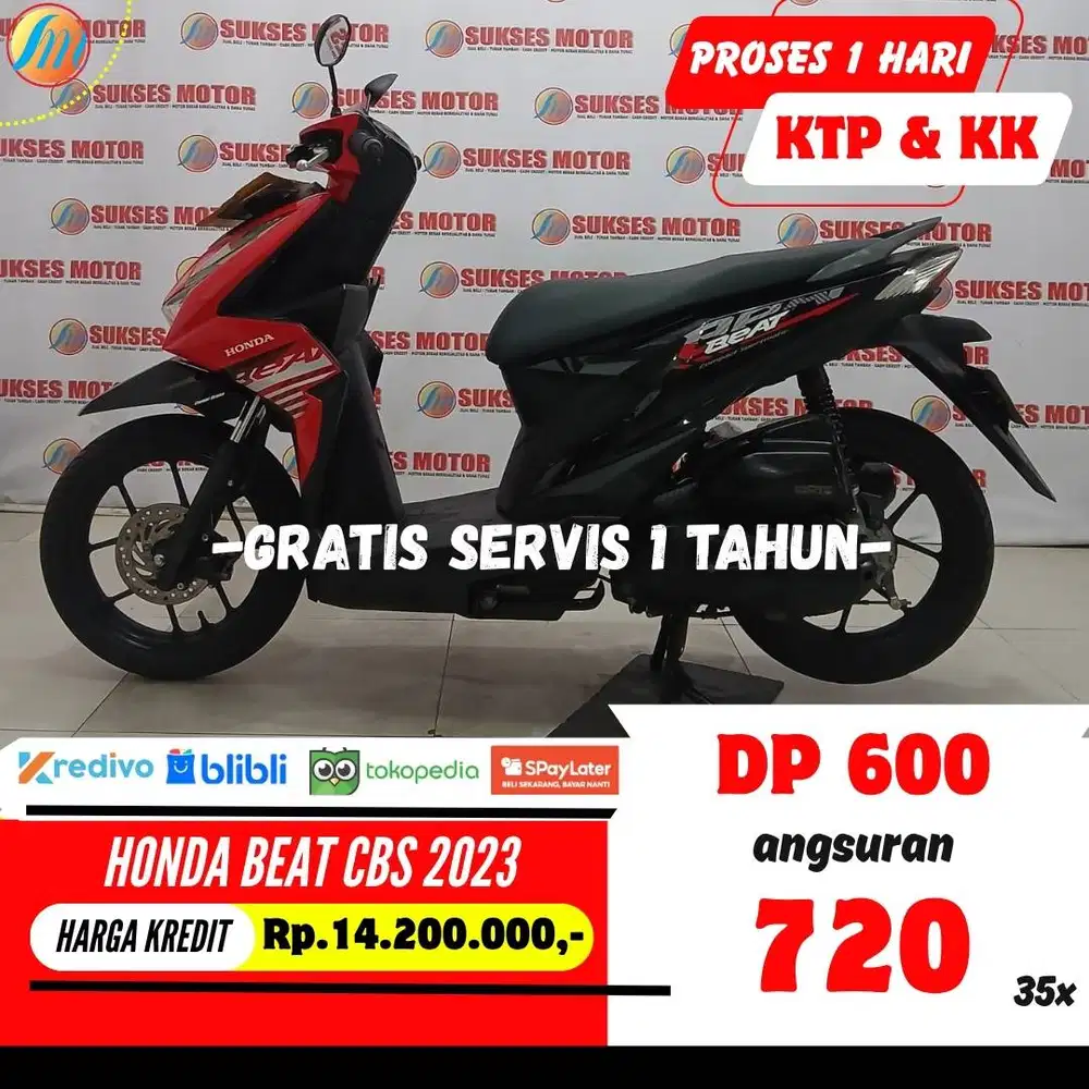 DP CUKUP 600RIBU HONDA BEAT CBS 2023 ANGSURAN SANGAT RINGAN BERGARANSI