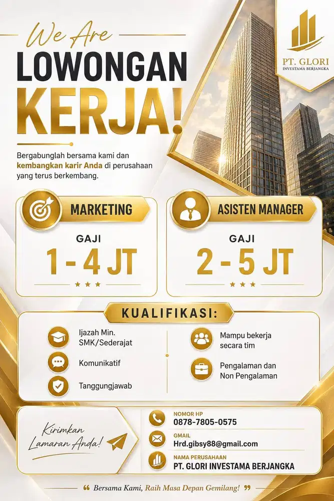 Dibutuhkan Staff Office