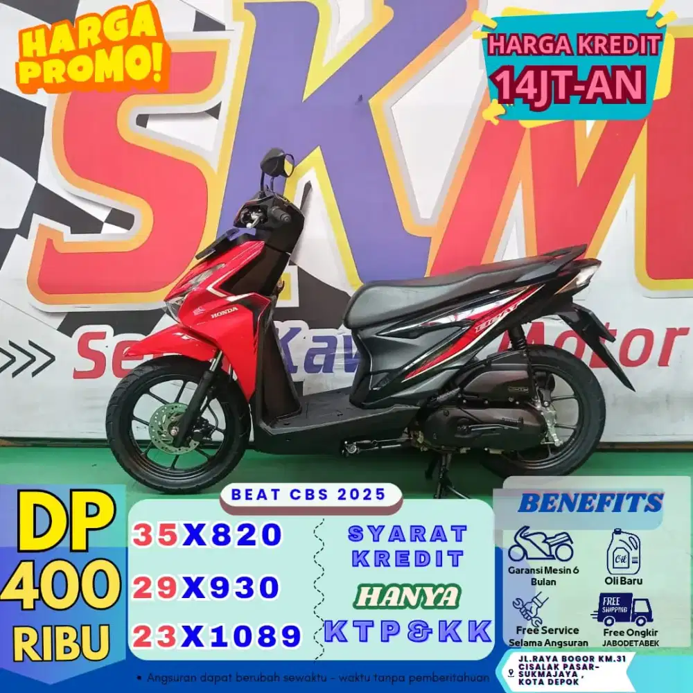 Kredit dp 400rb proses 1hari beat cbs 2025