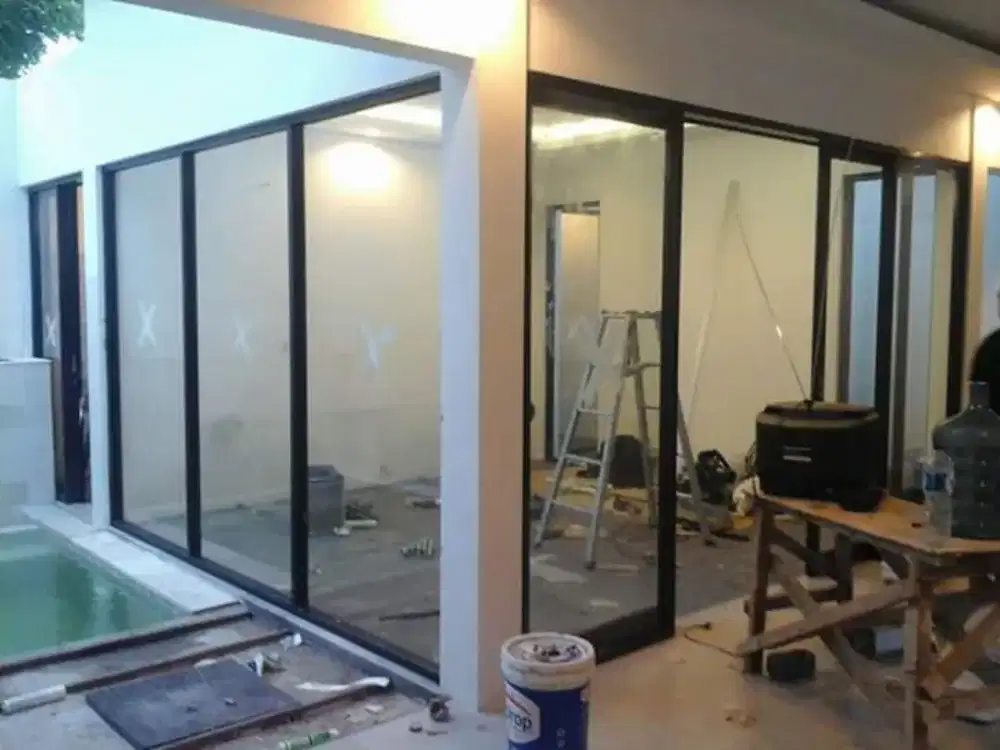 Jual pintu kaca dan partisi kaca ukuran custome