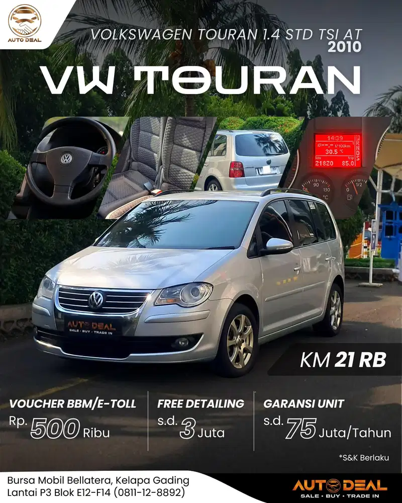 Km 21rb ANTIK Volkswagen Touran 1.4 TSI 2010