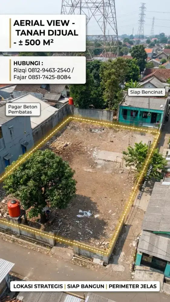 Dijual Tanah 500 m2 Gunung Putri, Prospektif Buat Kontrakan