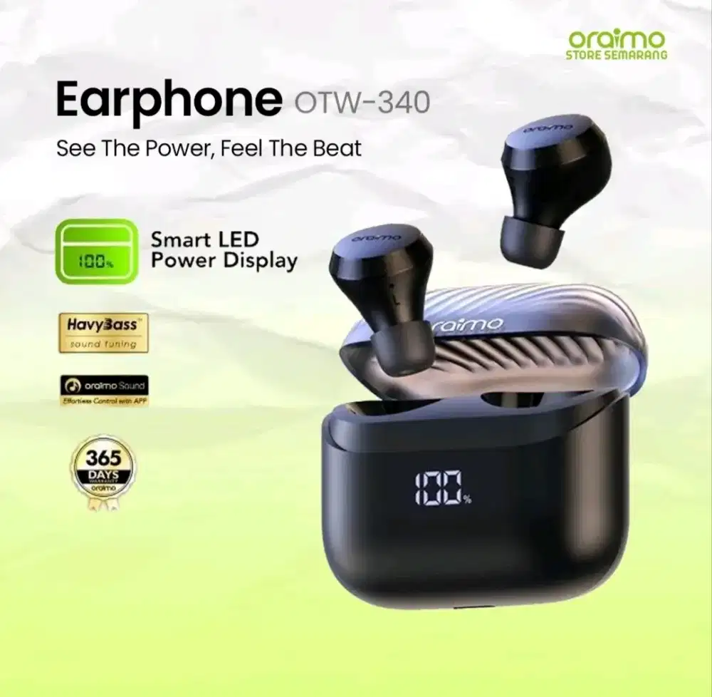 [1UNIT BARU]TWS Headset Bluetooth 5.3 ORAIMO OTW340MPL GamingMode IPX4