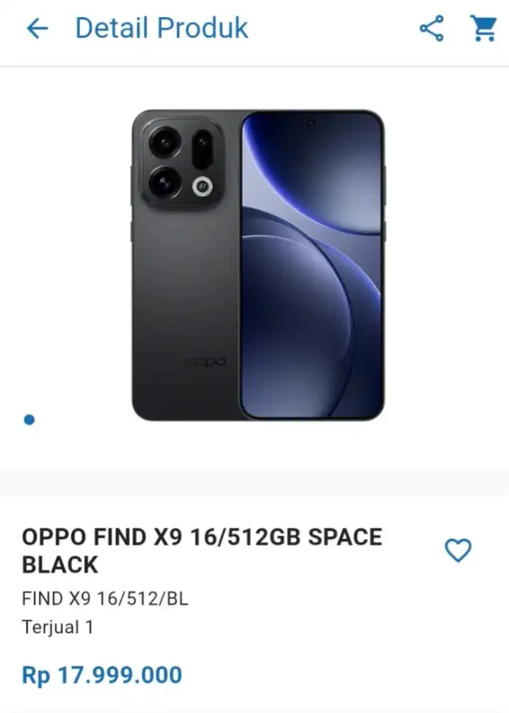 CICILAN OPPO FIND X9 16/512GB SPACE BLACK