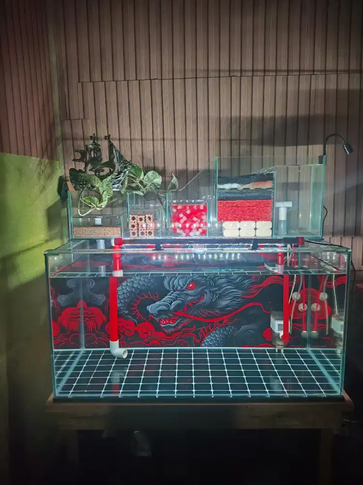 Aquarium ukuran 80x40x40 fullset