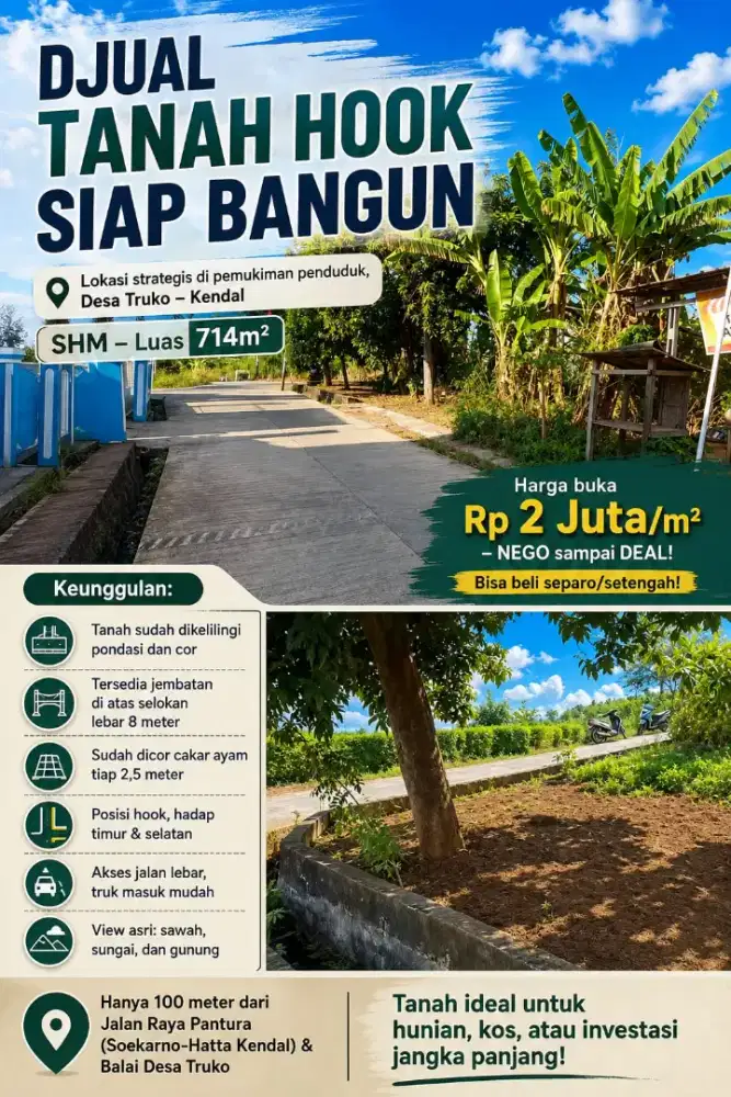 DIJUAL TANAH KENDAL CEPAT SEGERA