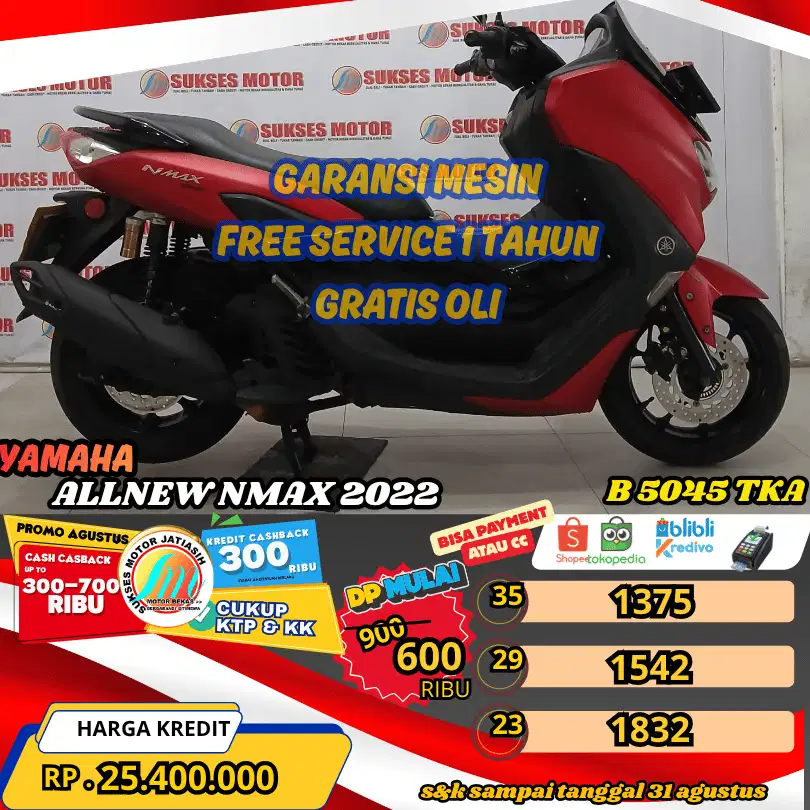 ALL NEW NMAX 2022 BISA PAKAI PAYMENT CC& SPYLATER KREDIVO(SUKSESMOTOR)