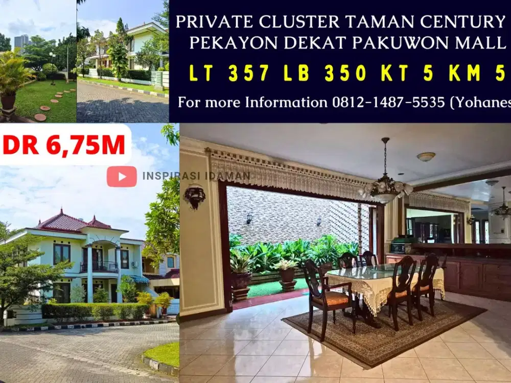 Private Cluster Taman Century 1 Pekayon dekat Pakuwon Mall