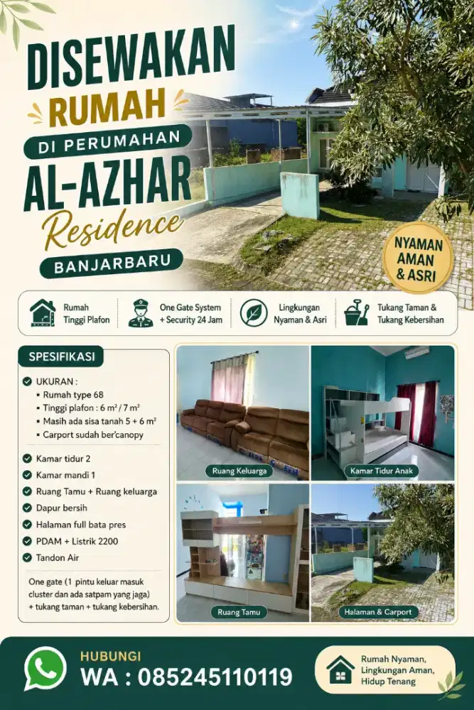 Disewakan rumah dan isinya di perumahan Elit