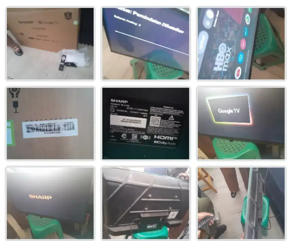 dijual tv merk sharp 32in