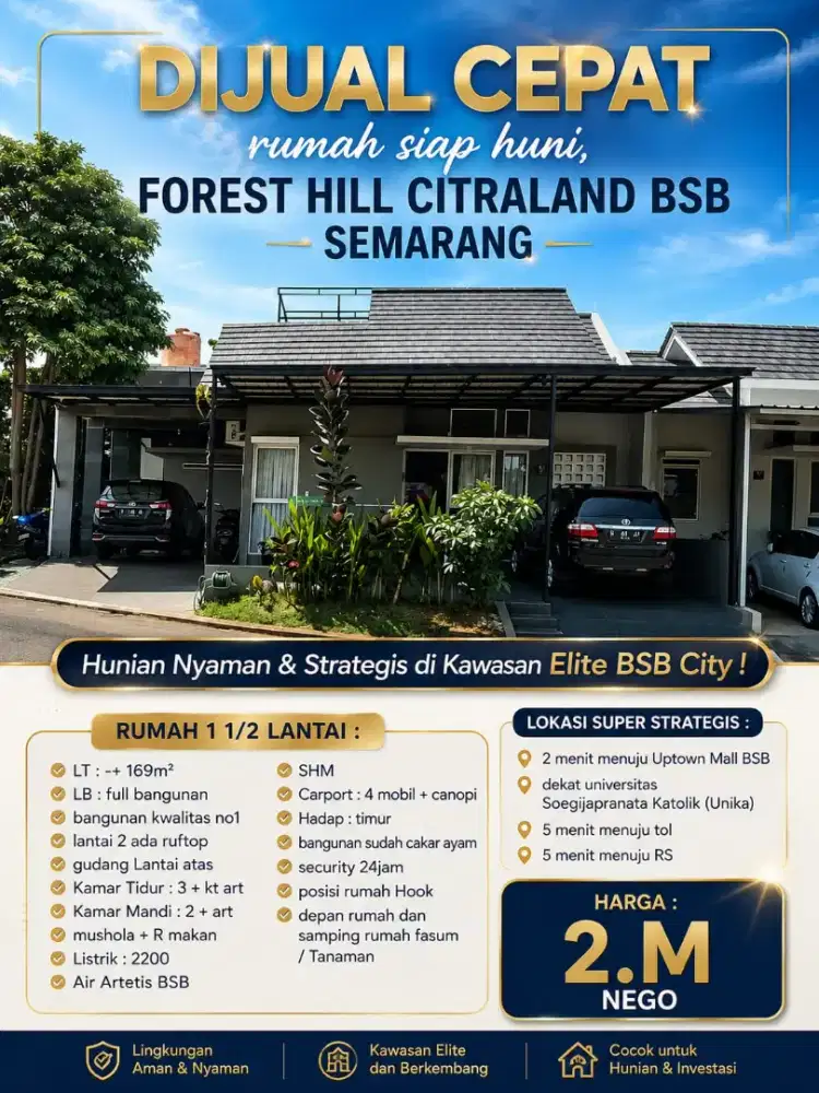 DIJUAL FOREST HILL MURAH CEPAT SEGERA