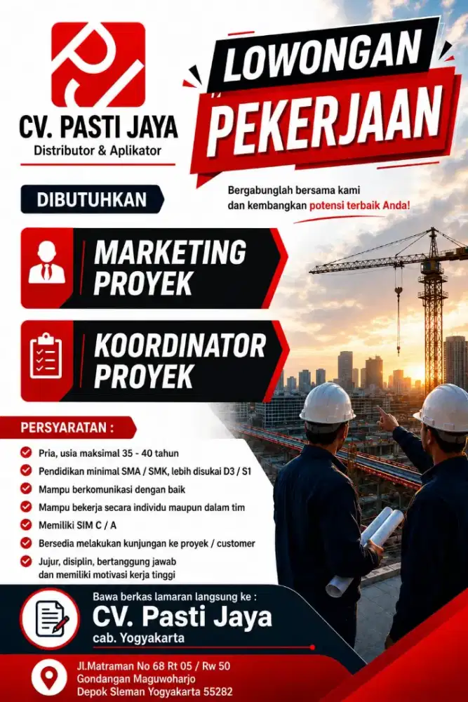marketing dan koordinator proyek