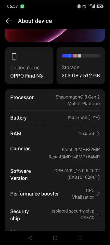 Hanphone oppo N3 FOLD.