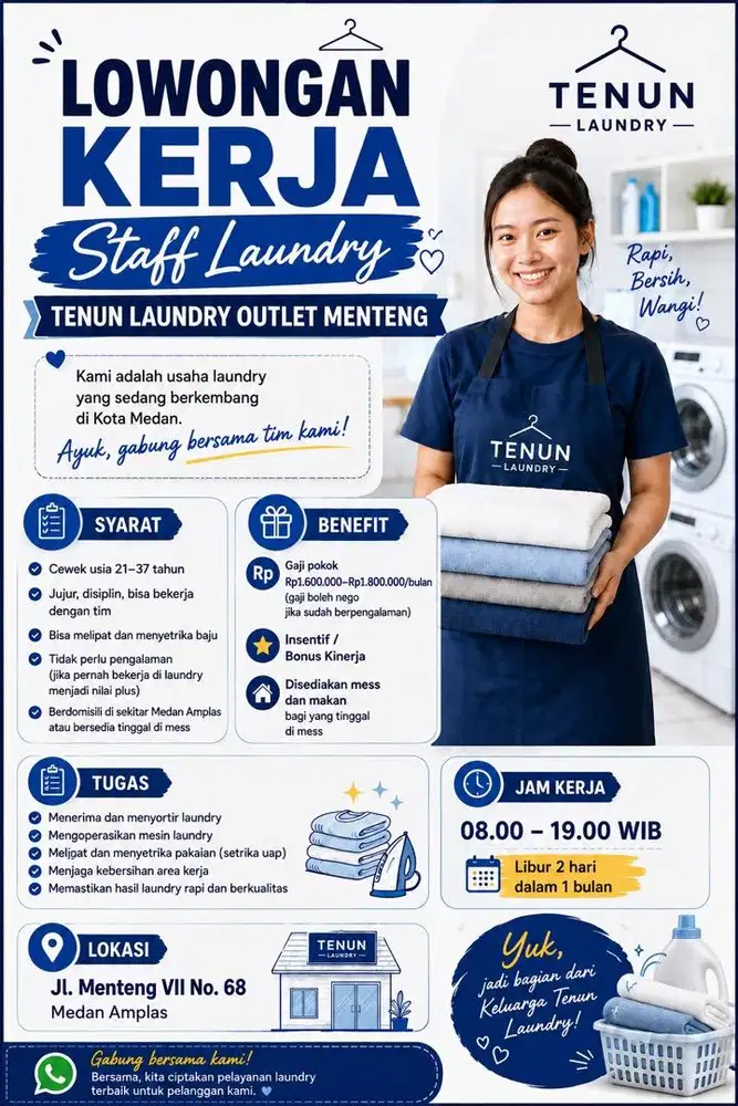 Lowongan kerja - staff laundry