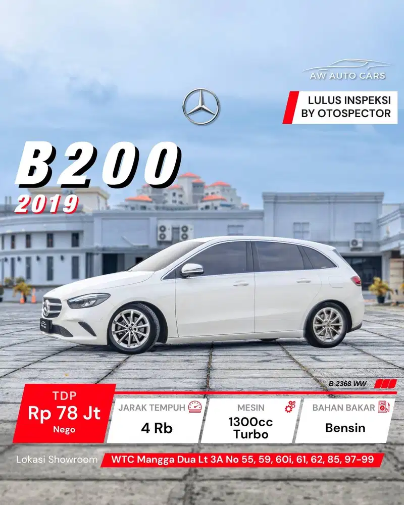 [KM 7 RB] Mercedes Benz B200 NIK 2019 Mercy Progressive Line 2020