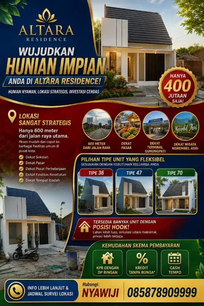 RUMAH BAGUS SIAP HUNI SHM READY BISA KPR