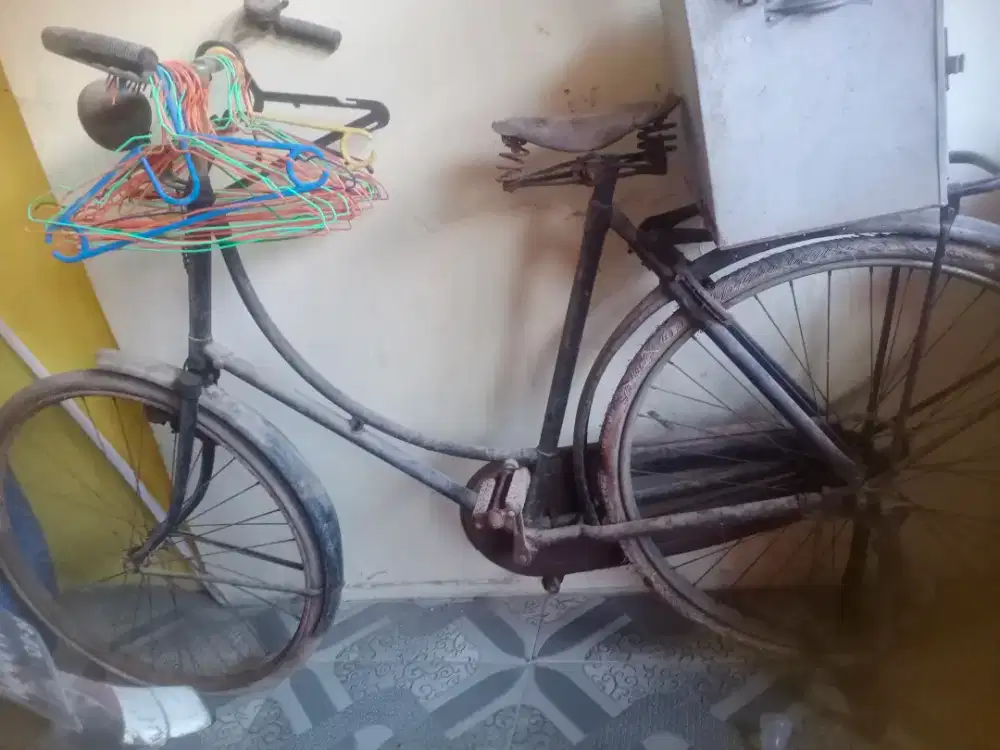 Sepeda Tua Jarang dipakai sudah berkarat