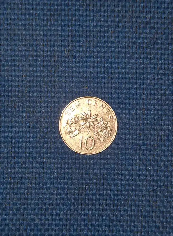 Koin 10 Cent Singapura Tahun 1986