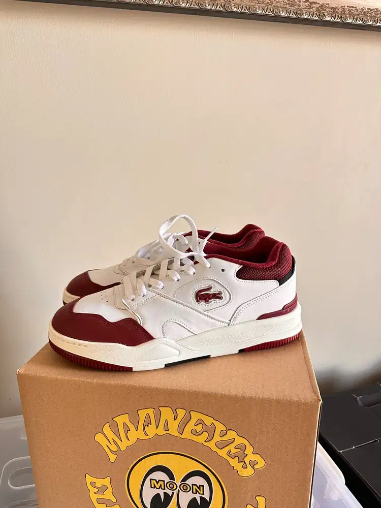 For Sale Lacoste Lineshot Sneaker (burgundy white)