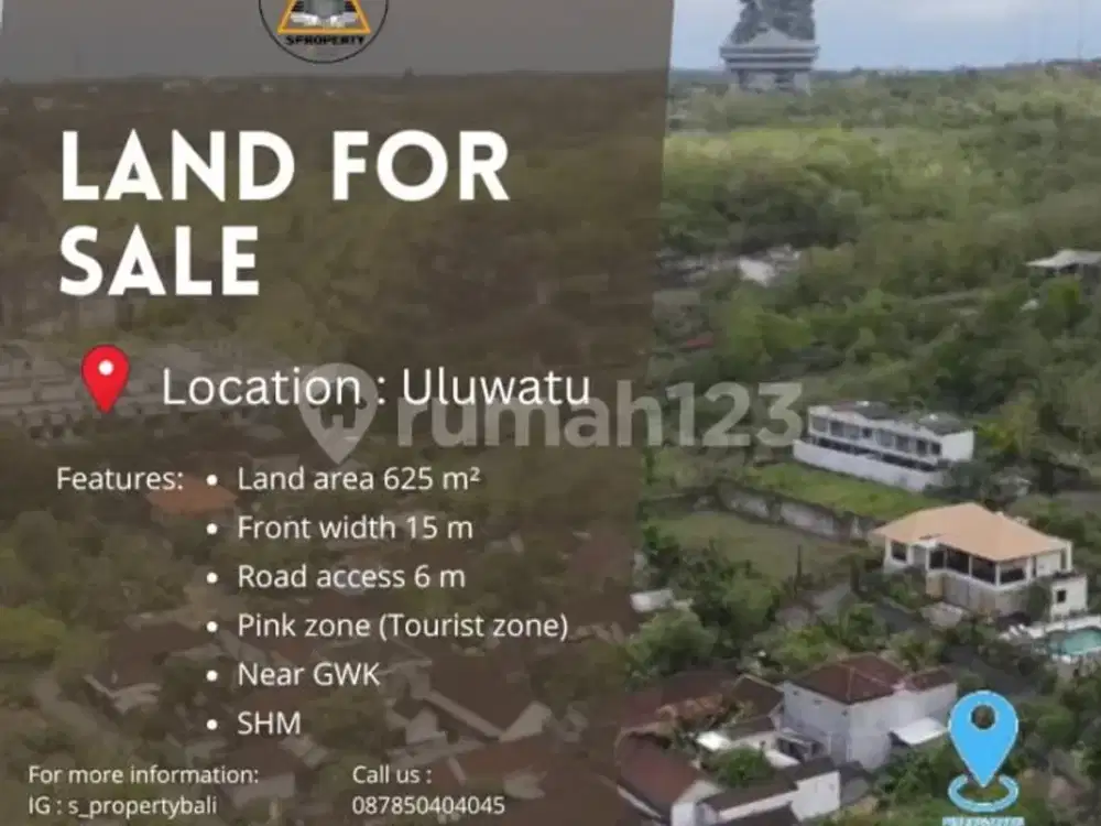 Tanah Full Ocean View Unblock Barat Patung Gwk