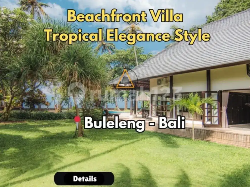 Beachfront Villa With Tropical Elegance Design in Buleleng