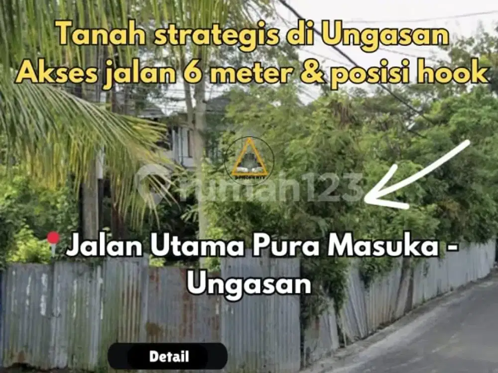 Tanah Strategis di Jalan Utama Pura Masuka Ungasan
