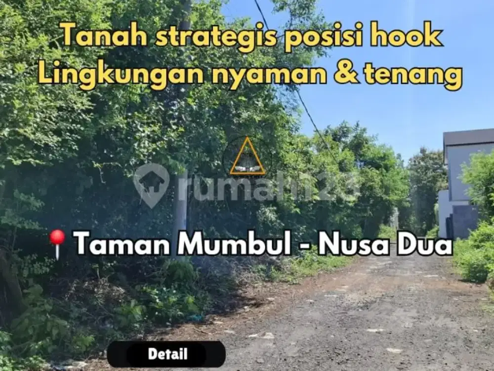 Tanah Strategis Posisi Hook Lingkungan Nyaman, Tenang di Nusa Dua