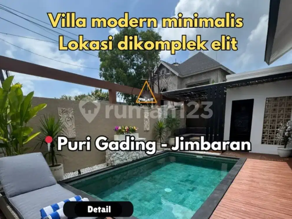 Villa Desain Modern Siap Huni Lokasi Jimbaran
