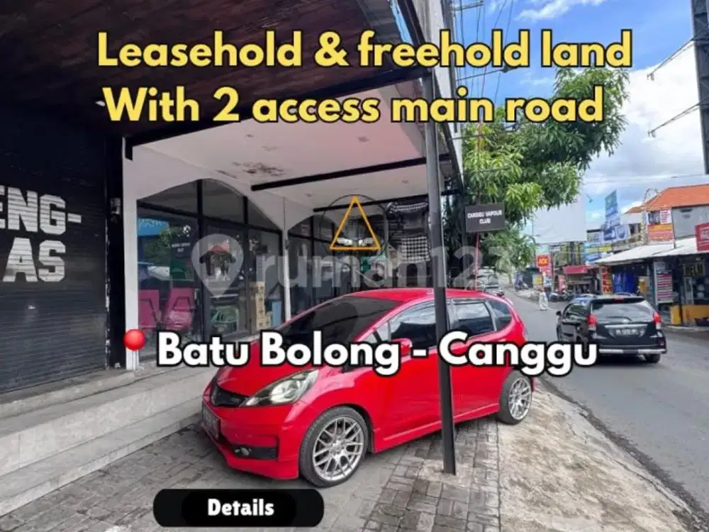 Leasehold Or Freehold Land With Shop Building At Main Road Canggu