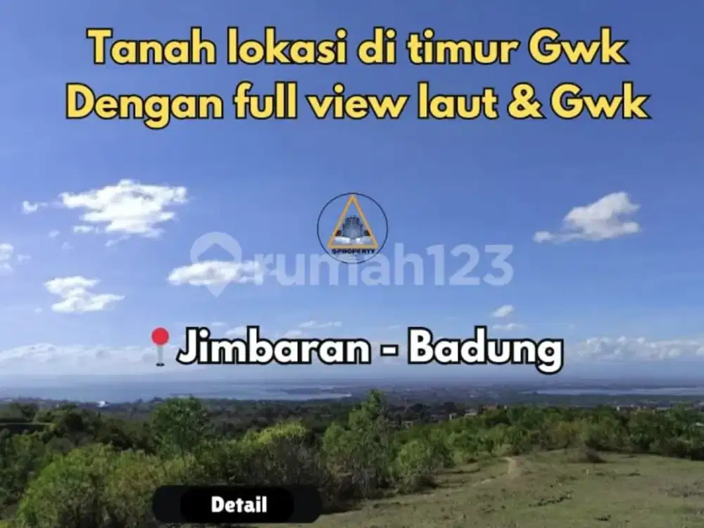 Tanah Full View Laut Lokasi di Jimbaran Timur Patung Gwk
