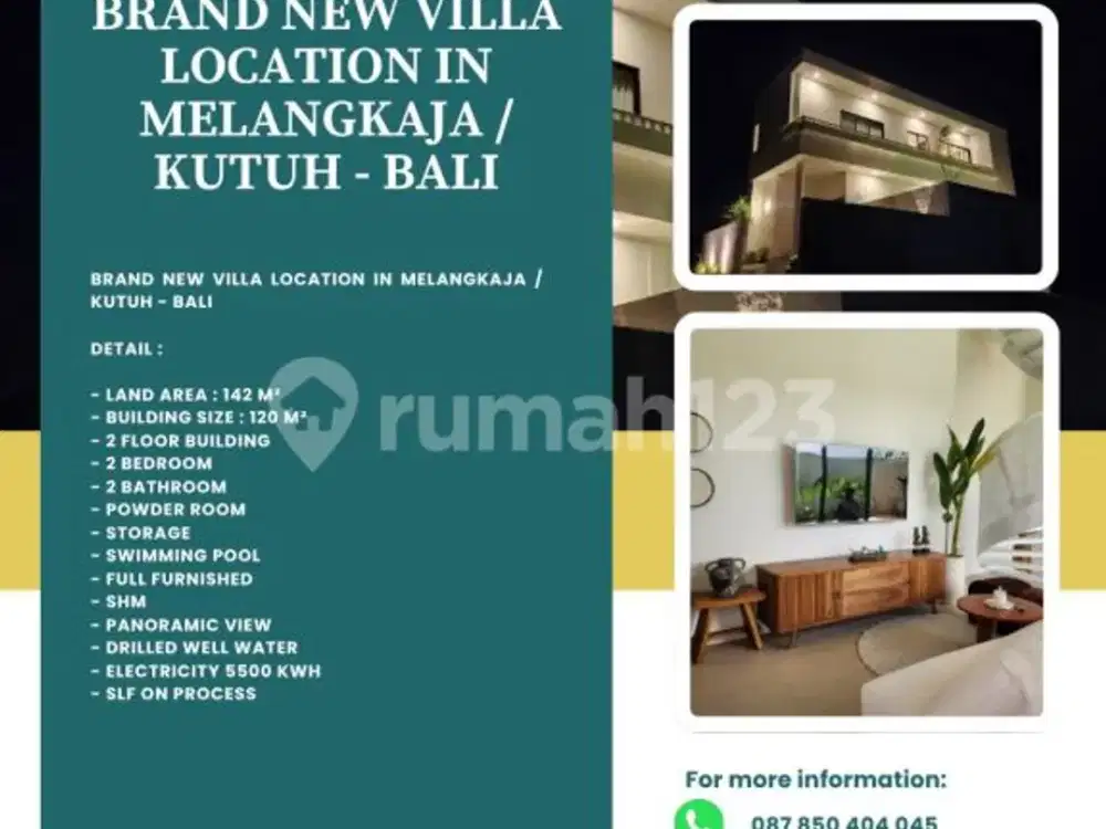 Brand New Villa Location In Melangkaja / Kutuh - Bali