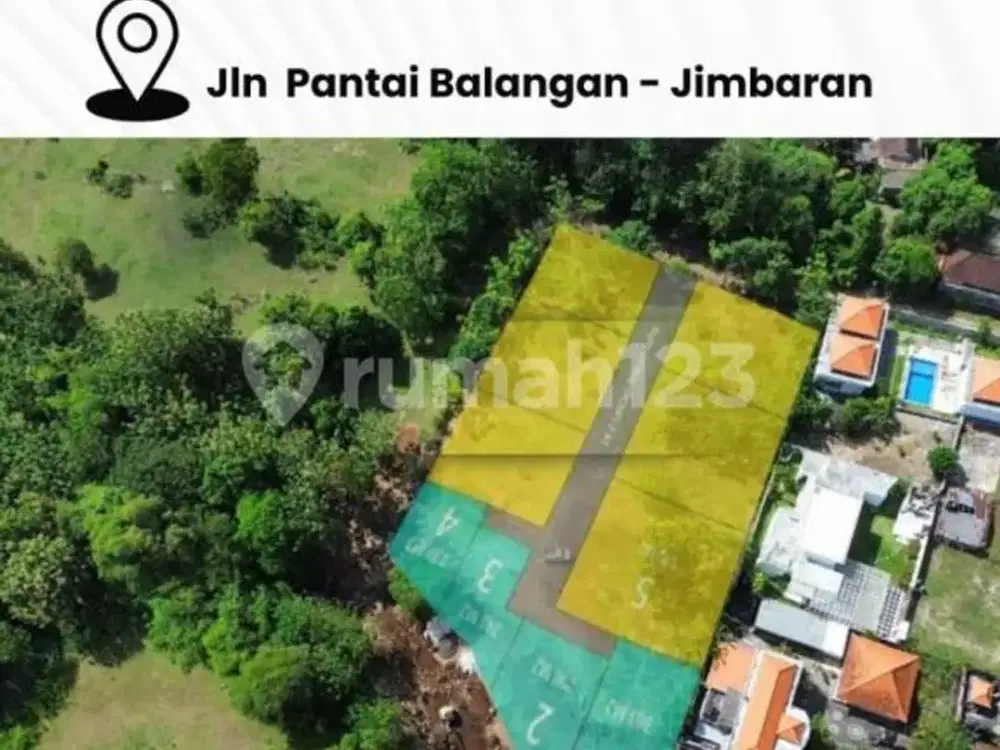 Dijual Tanah di Jln Pantai Balangan - Jimbaran Kawasan Berkembang - Cocok untuk Villa atau Investasi