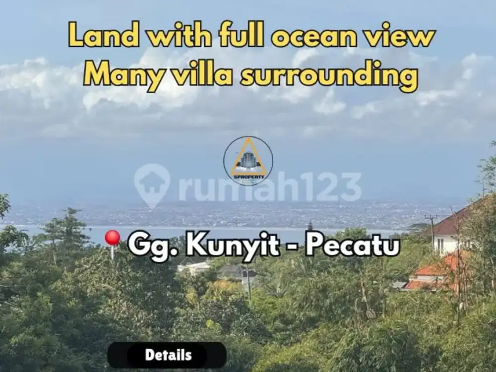 Land For Sale Ocean View, Airport View, Volcanoes In Pecatu