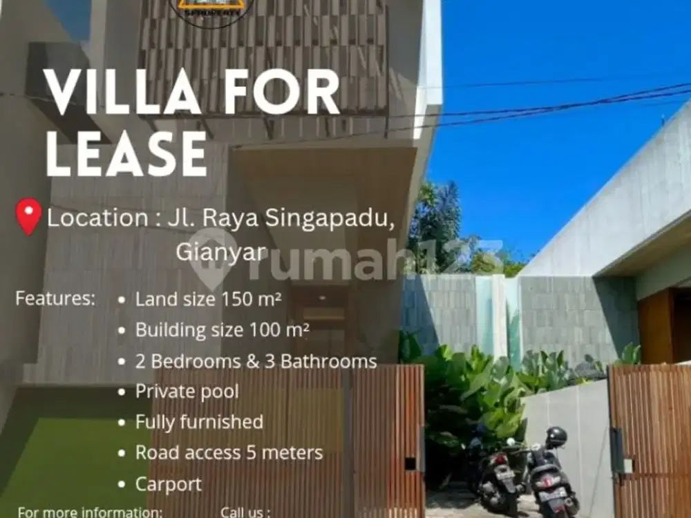 Yearly Rental Villa In Ubud Area 15 Minute To Ubud Central