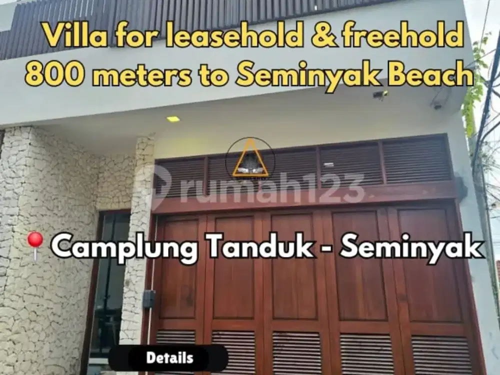 Villa For Freehold & Leasehold Location Near Seminyak Beach