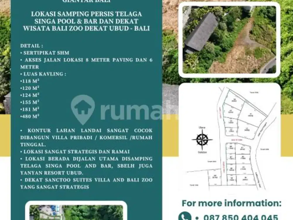 Dijual Tanah Kavling Singapadu Gianyar Bali