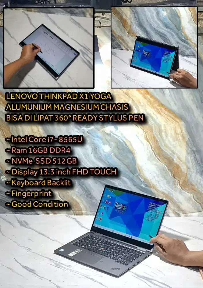 LENOVO THINKPAD X1 YOGA LAPTOP PREMIUM LAPTOP CODING LAPTOP DESIGN