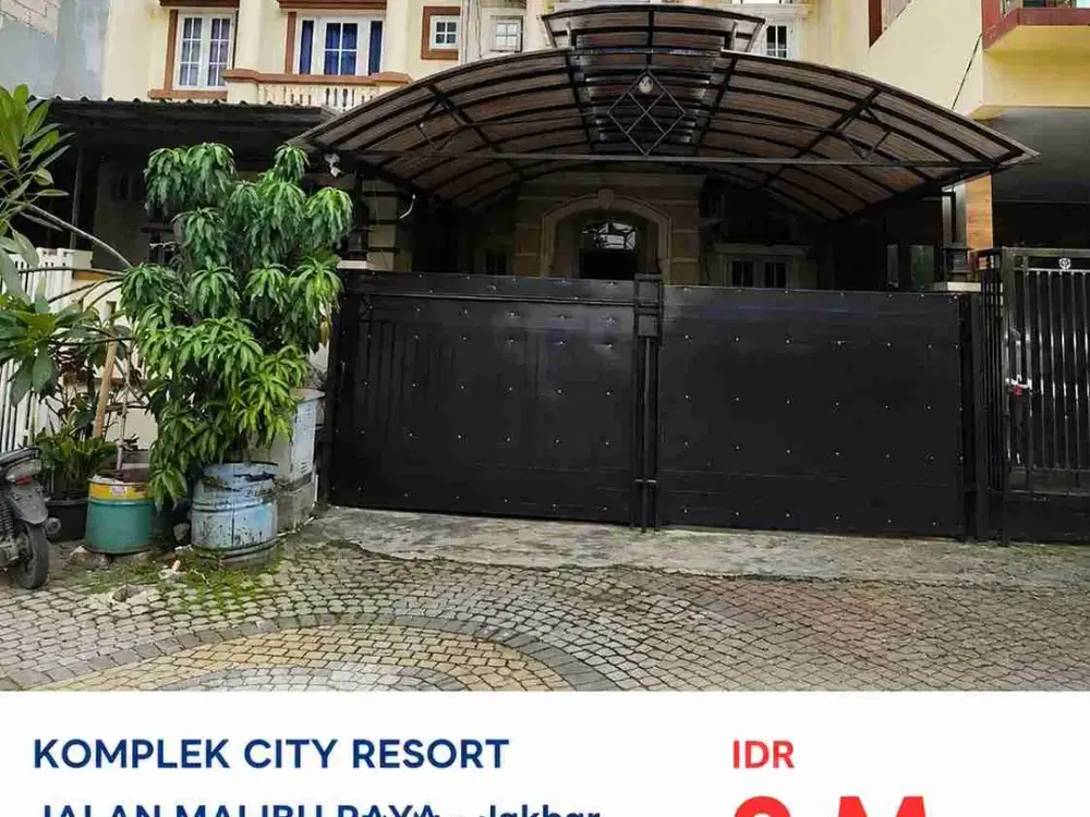 Lelang Rumah City Resort Malibu Luas 108m²
