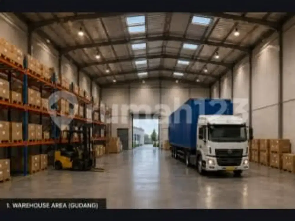 Dijual Gudang Baru Model Tropical di Kunciran Tangerang Banten