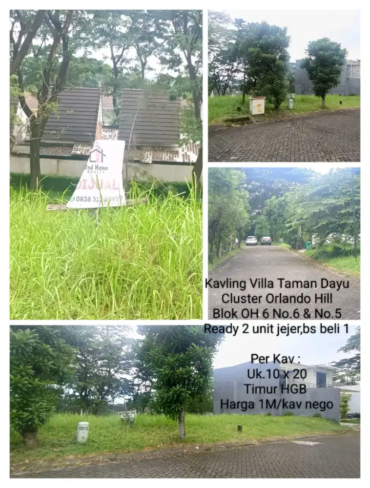 Kavling Orlando Hill Taman Dayu Pandaan,ready 2 Kav