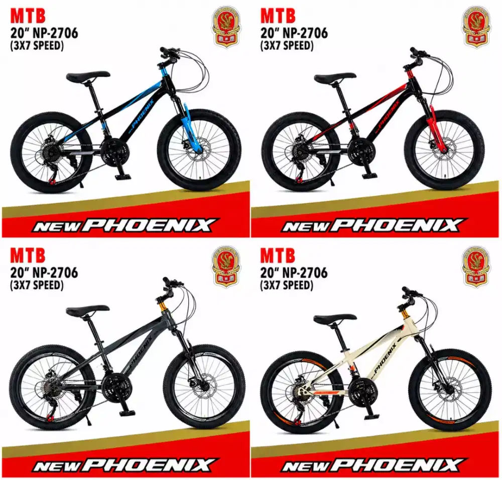 Sepeda MTB new Phoenix ukuran 20