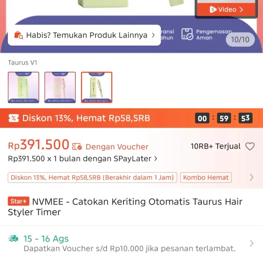 CATOKAN KERITING/HAIR CURLER NVMEE TAURUS VOL. 1