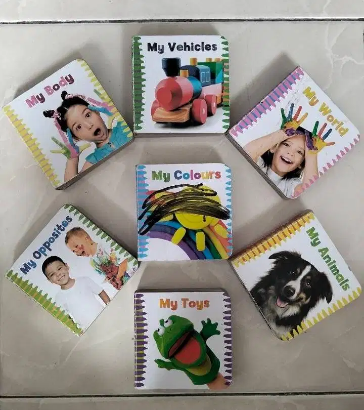 Set 7 Buku Board Book Anak Edukasi Second My Body Animals Vehicles