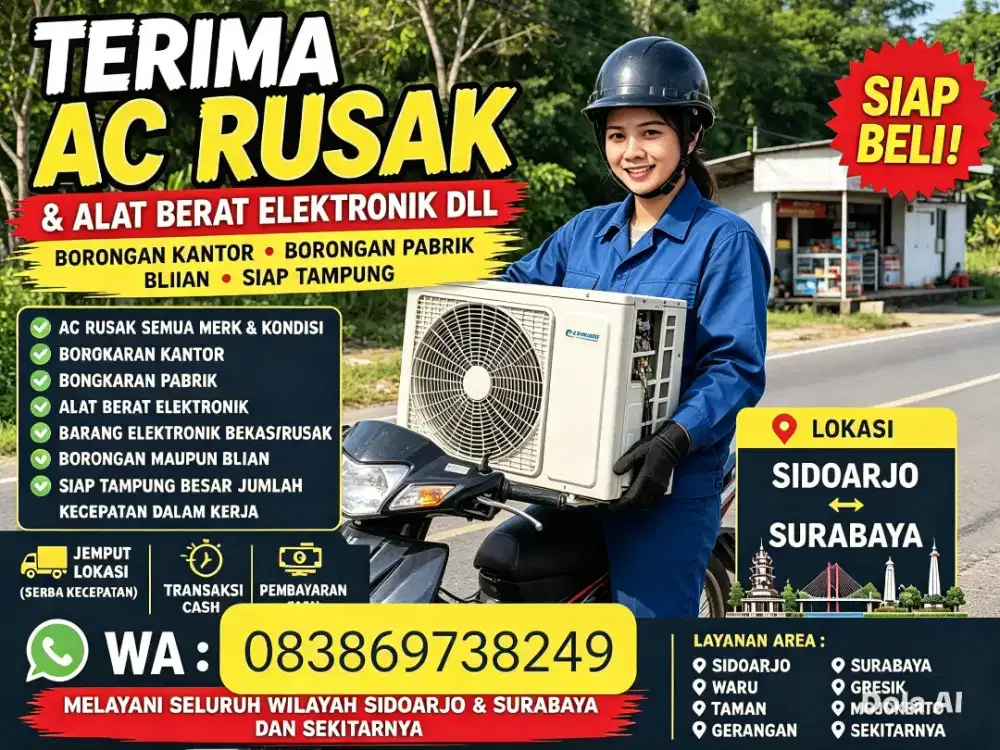 Jual beli AC bekas atau rusak